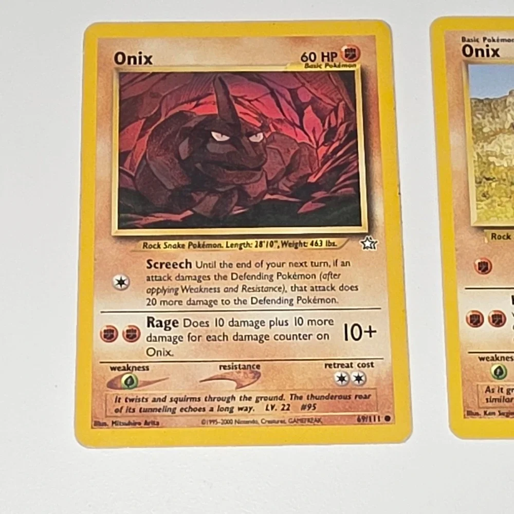 Pokemon Onix Card Lot Neo Genesis 69/111 Legendary 84/110 Aquapolis 98/147 TCG